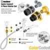 imageMelnor 65134AMZ 5 Piece Quick Connect Starter Set Connector Bundle Product and Faucet Adapter Product End and Faucet End Connector Black Yellow Grey5 pcs Set