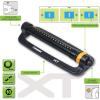 imageMelnor 65167AMZ XT Turbo Oscillating Sprinkler 4500 sq ft Quick Connect Bundle 3Way Adjustable Black Yellow1Way Adjustable