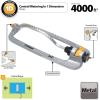 imageMelnor 65167AMZ XT Turbo Oscillating Sprinkler 4500 sq ft Quick Connect Bundle 3Way Adjustable Black Yellow1Way Adjustable Metal Base