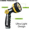 imageMelnor 65188AMZ RelaxGrip Metal Nozzle MultiPattern Arthritis Foundation Ease of Use Certified Quick Connect Bundle Black Yellow5Pattern