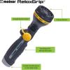 imageMelnor 65188AMZ RelaxGrip Metal Nozzle MultiPattern Arthritis Foundation Ease of Use Certified Quick Connect Bundle Black Yellow8Pattern