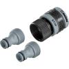 imageMelnor 65134AMZ 5 Piece Quick Connect Starter Set Connector Bundle Product and Faucet Adapter Product End and Faucet End Connector Black Yellow Grey3 pcs Set