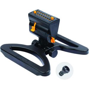 imageMelnor 65137AMZ MiniMax Turbo Oscillating Sprinkler on Step Spike 4000 sq ft 4Way Adjustable Quick Connect Bundle YellowProduct Adapter