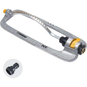 imageMelnor 65167AMZ XT Turbo Oscillating Sprinkler 4500 sq ft Quick Connect Bundle 3Way Adjustable Black Yellow1Way Adjustable Metal Base