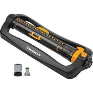 imageMelnor 65167AMZ XT Turbo Oscillating Sprinkler 4500 sq ft Quick Connect Bundle 3Way Adjustable Black Yellow3Way Adjustable
