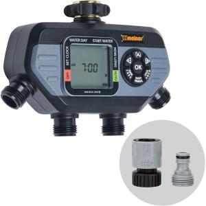 imageMelnor 65169AMZ Hydrologic Digital Timer Grey Black4Zone
