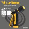 imageMelnor 65119AMZ 2Pattern Vortex Garden Hose Sprayer Nozzle QuickConnect Product Adapter Black Yellow Slip Resistant Water Hose Nozzle for Car Washing Patio Pet2Pattern
