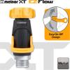 imageMelnor 65171AMZ Lever Flow Through Valve Connector Bundle 1 Count Pack of 1 Yellow Black Grey