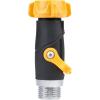 imageMelnor 65171AMZ Lever Flow Through Valve Connector Bundle 1 Count Pack of 1 Yellow Black Grey