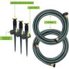 imageMelnor 65191AMZ Adjustable Spike Set Sprinkler Bundle Green Yellow