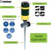 imageMelnor 65404AMZ Turbo Rotary Sprinkler on Step Spike 4Pattern QuickConnect Product Adapter Green Yellow4Pattern with QC Adapter