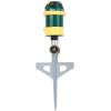 imageMelnor 65404AMZ Turbo Rotary Sprinkler on Step Spike 4Pattern QuickConnect Product Adapter Green Yellow6Pattern with QC Adapter