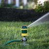 imageMelnor 65404AMZ Turbo Rotary Sprinkler on Step Spike 4Pattern QuickConnect Product Adapter Green YellowSpike Gear Sprinkler