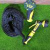 imageMelnor 89050AMZ Fabric Garden Hose 58quot x 50ft Updated Inner Tube Heavy Duty Lightweight  BPAFree Drinking Safe UV Resistant CrushProof Couplings  Easy Connect  Flexible  BlackYellow