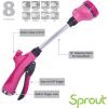 imageSprout 65103AMZ Melnor 8Pattern 15quot Watering Wand and QuickConnect Product Adapter Amazon Bundle Raspberry Red