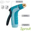 imageSprout 65120AMZ Metal Rear Trigger Adjustable Nozzle with QuickConnect Product Adapter Amazon Bundle Blueberry BlueGooseberry Green
