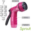imageSprout 65125AMZ Metal Rear Trigger 7Pattern Nozzle with QuickConnect Product Adapter Amazon Bundle Raspberry Red