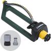 imageMelnor 65148AMZ TurboTek Oscillating Sprinkler 2800 sq ft Quick Connect Bundle 16 Precision Nozzle Green Yellow3 000 sq ft