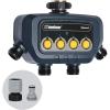 imageMelnor 65184AMZ Bluetooth Water Timer with 4Zone Control 12 Programmable Start Times Watering Delay Manual Mode WeatherResistant 2 Piece Quick Connect Bundle Black Yellow