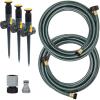 imageMelnor 65191AMZ Adjustable Spike Set Sprinkler Bundle Green Yellow
