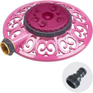 imageMelnor 65101AMZ Sprout Metal 8Pattern Sprinkler and QuickConnect Product Adapter Amazon Bundle Gooseberry GreenRaspberry Red