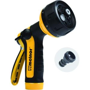 imageMelnor 65119AMZ 2Pattern Vortex Garden Hose Sprayer Nozzle QuickConnect Product Adapter Black Yellow Slip Resistant Water Hose Nozzle for Car Washing Patio Pet6Pattern