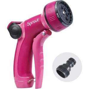 imageSprout 65106AMZ Metal Front Trigger 7Pattern Nozzle and QuickConnect Product Adapter Amazon Bundle Raspberry Red