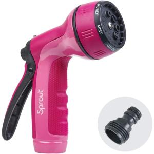 imageSprout 65125AMZ Metal Rear Trigger 7Pattern Nozzle with QuickConnect Product Adapter Amazon Bundle Raspberry Red