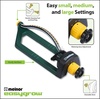 image:imageMelnor 65149AMZ Oscillating Sprinkler 18 Precision Brass Nozzles Adjustable Coverage Waters Up to 3400 Sq Ft Quick Connect Bundle Green Yellow3 000 sq ft