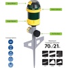image:imageMelnor 65189AMZ Turbo Rotary Sprinkler on Step Spike 4 Spray Patterns Covers Up to 68 Ft Diameter QuickConnect Set GreenYellow6Pattern
