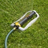 image:imageMelnor 65202AMZ CrossStream Turbo Oscillating Sprinkler 4000 Sq Ft Coverage TwinTouch Width amp Range Control InfinityDrive Turbo Motor Black Orange3Way Adjustable