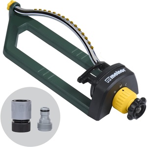 image:imageMelnor 65149AMZ Oscillating Sprinkler 18 Precision Brass Nozzles Adjustable Coverage Waters Up to 3400 Sq Ft Quick Connect Bundle Green Yellow3 000 sq ft